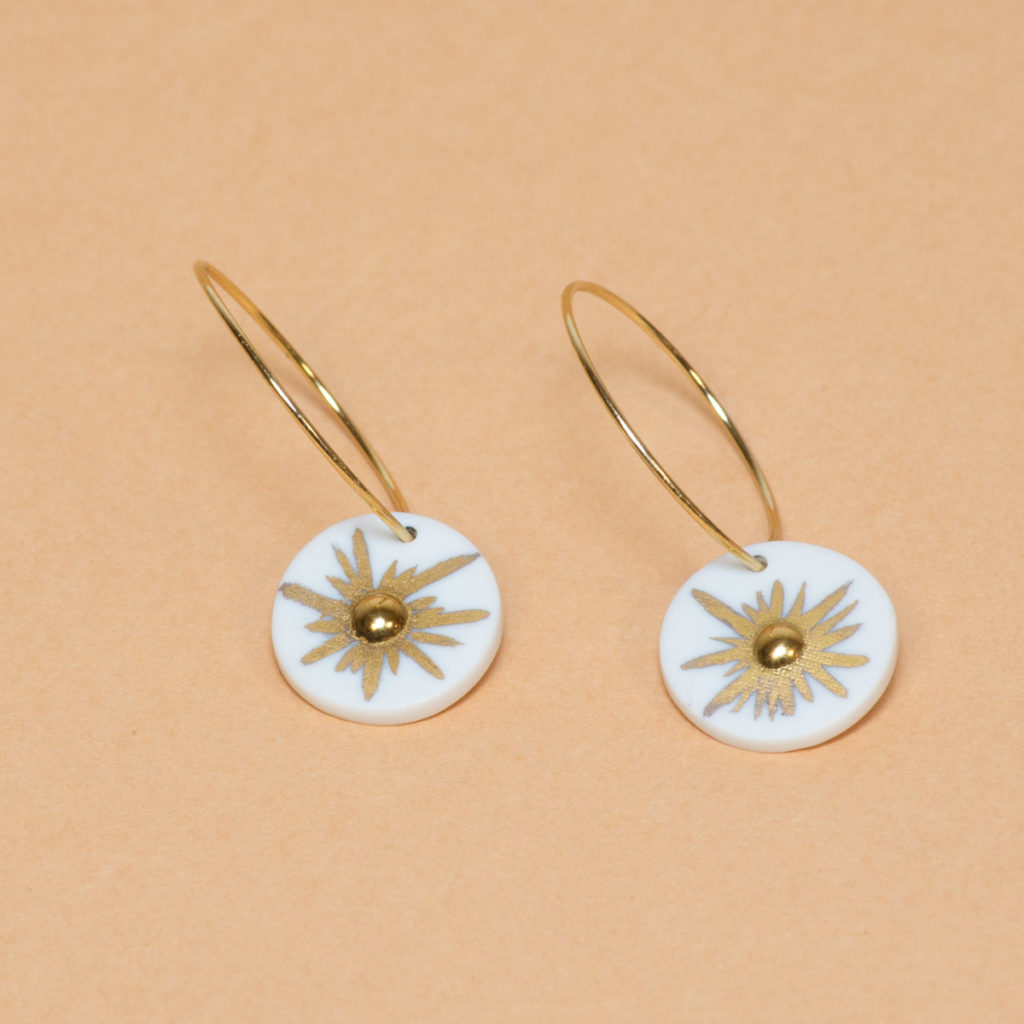 Boucles D'oreilles Goutte En Argent 925 - Perles De Culture & Diamants - Style Pétales - Neuf Sans Emballage